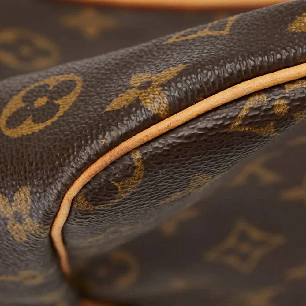 LOUIS VUITTON Authentic Brown Monogram Leather Keepall 60 Boston Bag